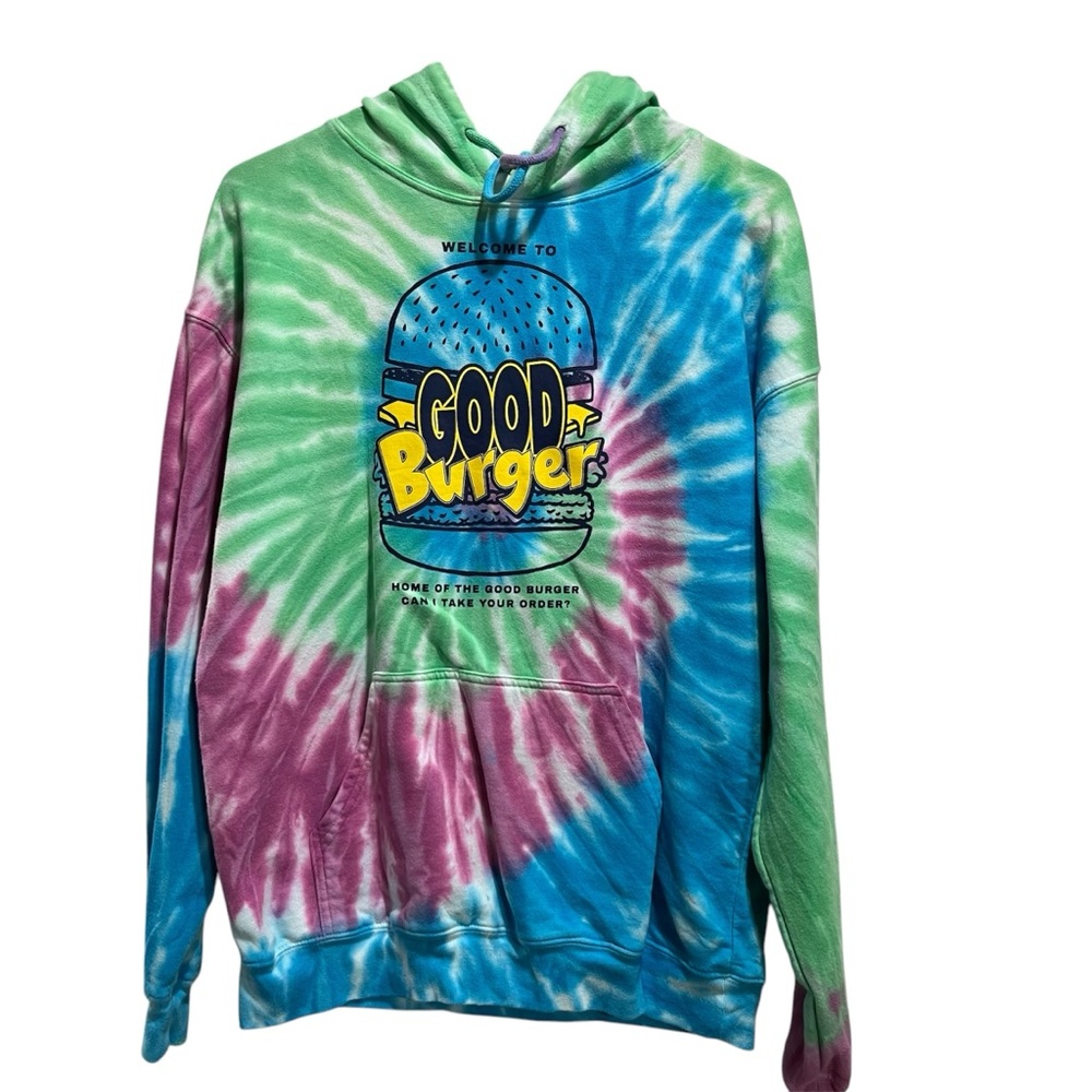 Vibrant Good Burger Tie-Dye Hoodie size M